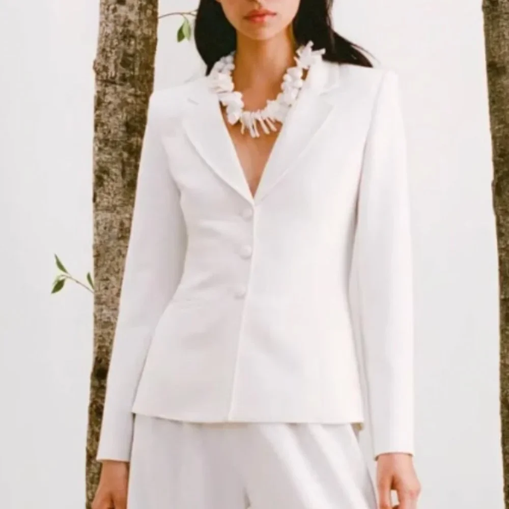 STAUD Carson Blazer Small Ivory